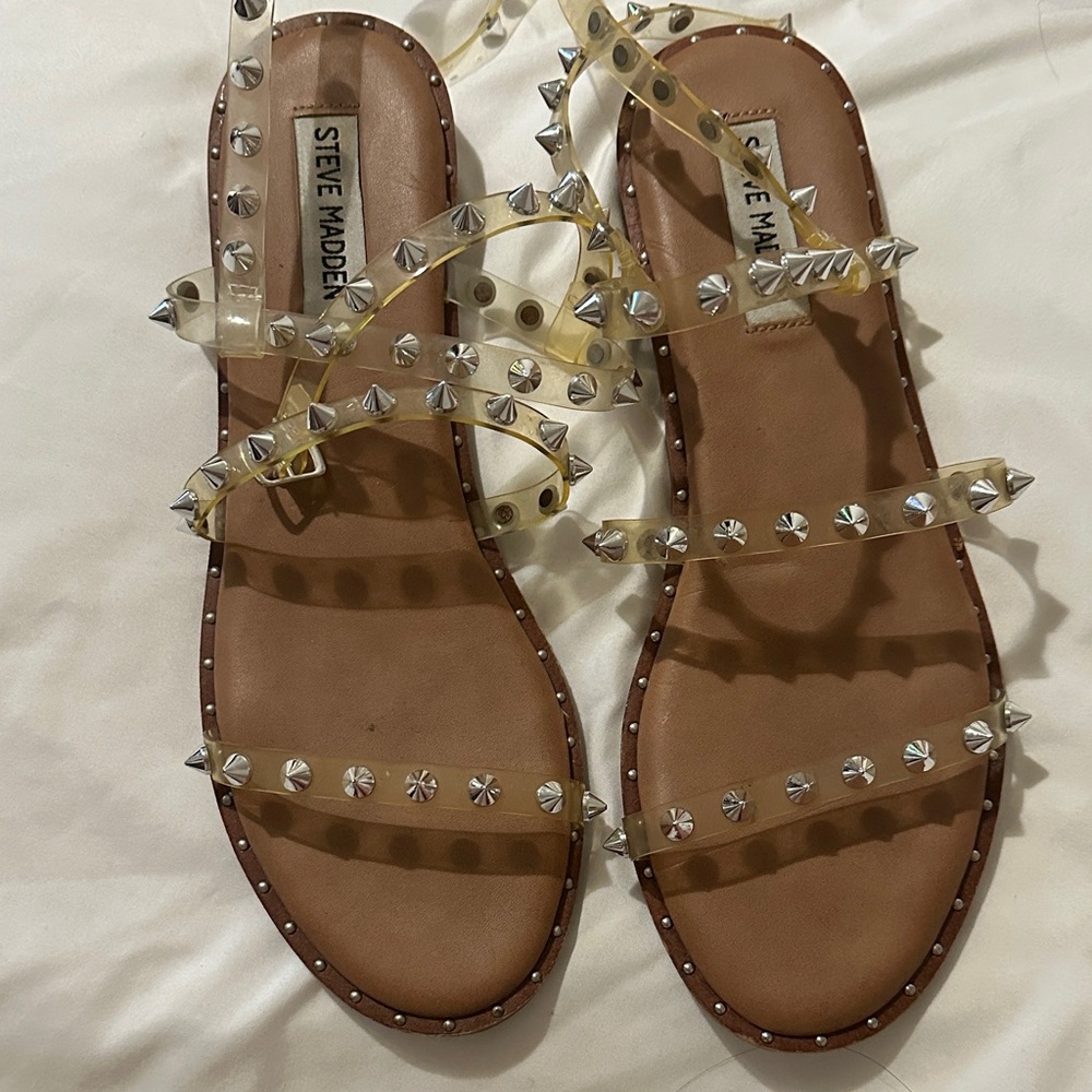 Steve Madden clear Studded Sandals